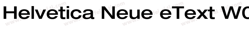 Helvetica Neue eText W01 Md Regular字体转换